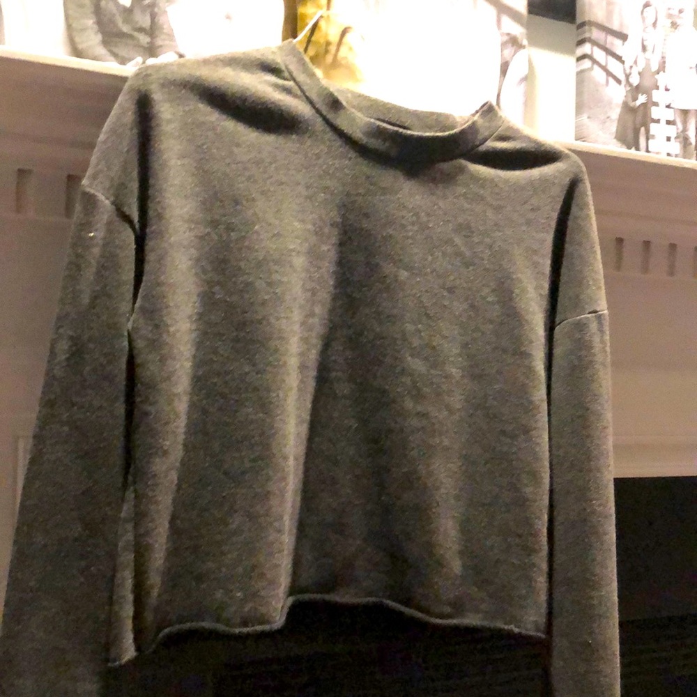 Grey Crop top